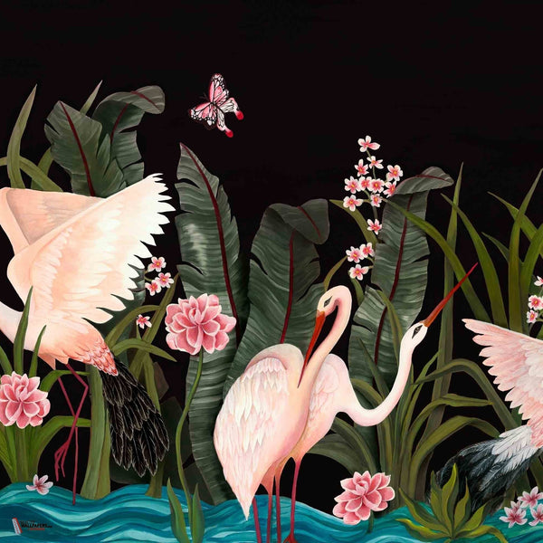 Wetlands Sunrise Flight wallpaper in Night Call by Coordonne
