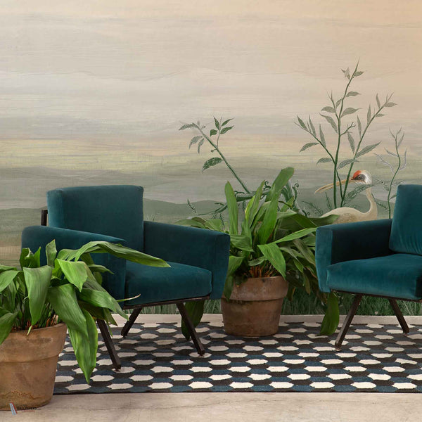 Yugure behang in Aloe van Coordonne