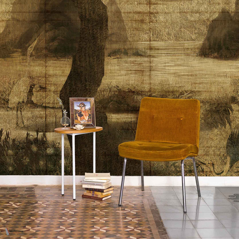 Zilant behang in Chai van Coordonne — interieur