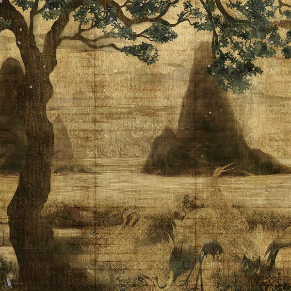 Zilant wallpaper in Chai by Coordonne