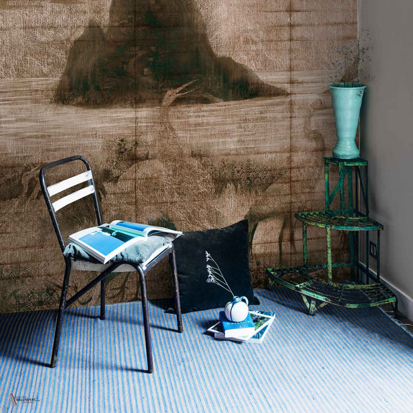 Zilant wallpaper in Rose by Coordonne — interior