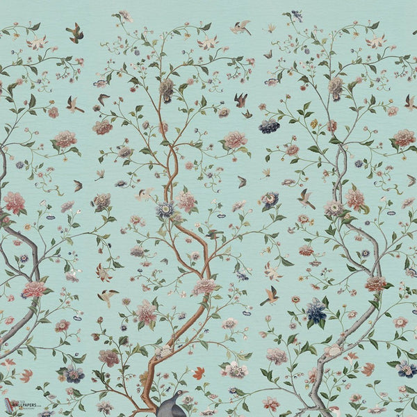 Costerman's Garden papel pintado de Iksel — Celadon, detail