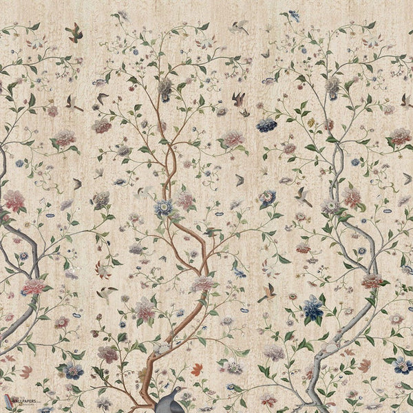 Costerman's Garden papel pintado de Iksel — Crackled Beige, detail