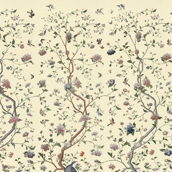Costerman's Garden papel pintado de Iksel — Ivory, detail