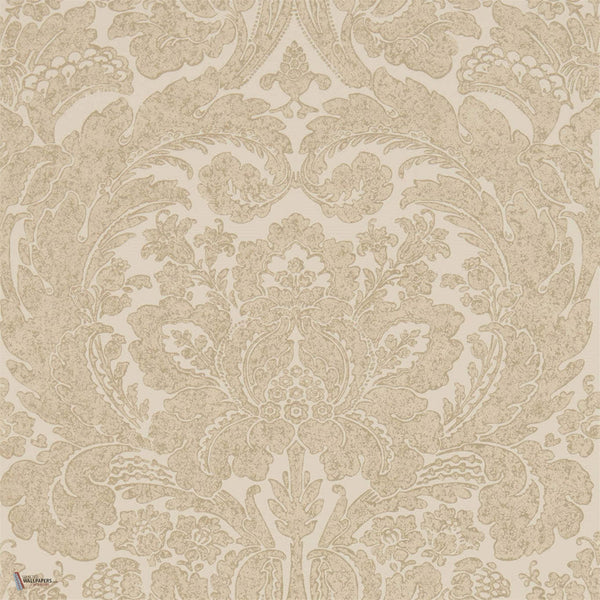 Courtney wallpaper in Gold van Sanderson