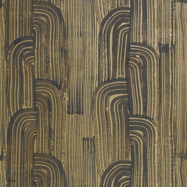 Crescent behang in Ebony/Gold van Kelly Wearstler