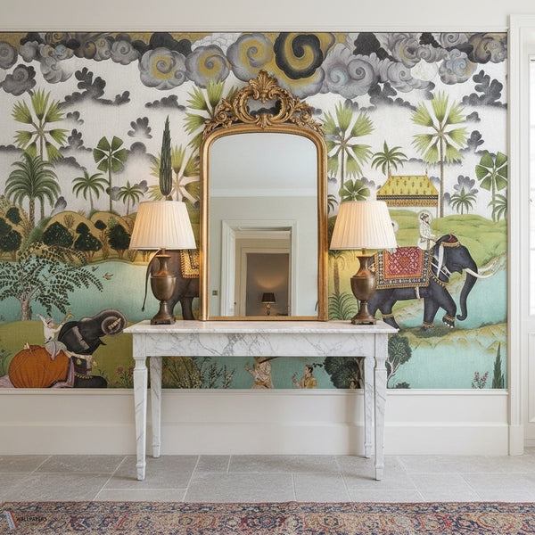 D-Rajput Fantasy behang van Iksel — sfeerbeeld in een klassiek interieur