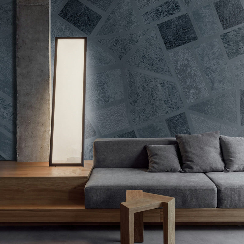 The Blues wallpaper in Blue by Daisy James — interior