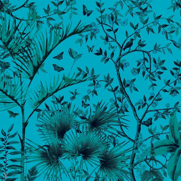 The Canopy behang in Turquoise van Daisy James