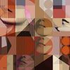 The Coral wallpaper in Aubergine by Daisy James — colour swatch