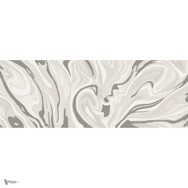 The Flow wallpaper in Beige by Daisy James — full design