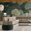 The Miori wallpaper in Blue Green by Daisy James — interior