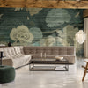 The Miori wallpaper in Blue Green by Daisy James — interior