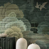 The Miori wallpaper in Blue Green by Daisy James — interior