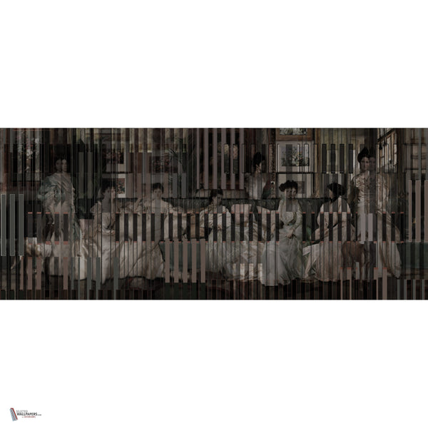The Scene wallpaper in Beige by Daisy James — full design