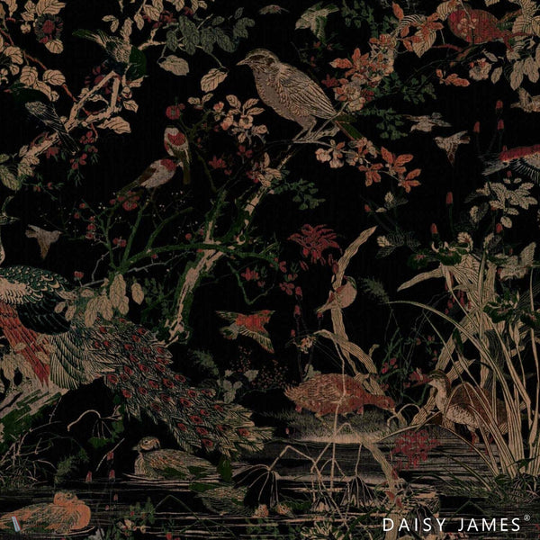 The Waterfront behang in Black van Daisy James