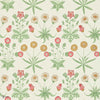 Daisy wallpaper in Willow/Pink van Morris & Co