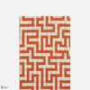 Meander 1954 stof in Red van Dedar