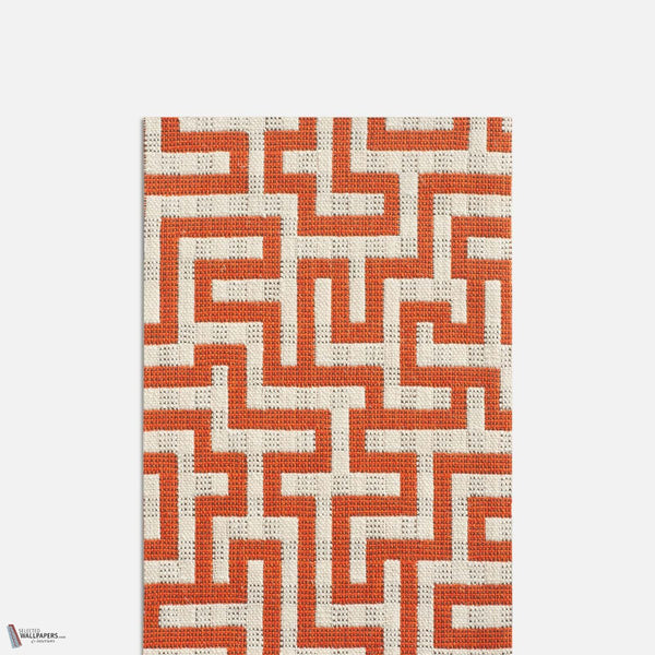 Meander 1954 stof in Red van Dedar