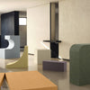 Moire Chanvre Wall wallpaper in Melone by Dedar — interior