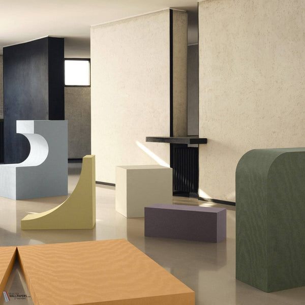 Moire Chanvre Wall wallpaper in Melone by Dedar — interior