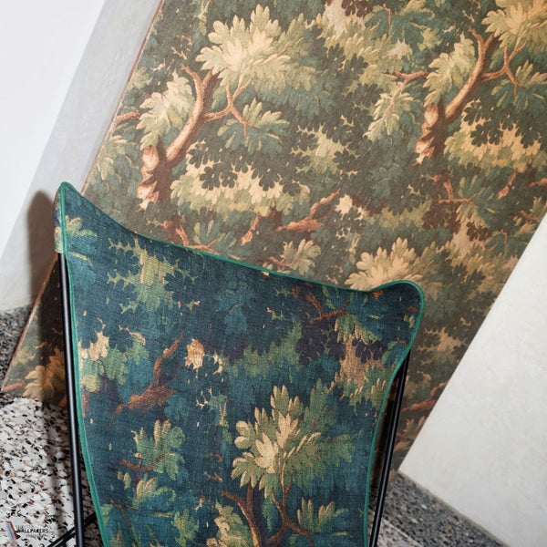Schwarzwald Tapete in Quasi Verdure von Dedar — Interieur