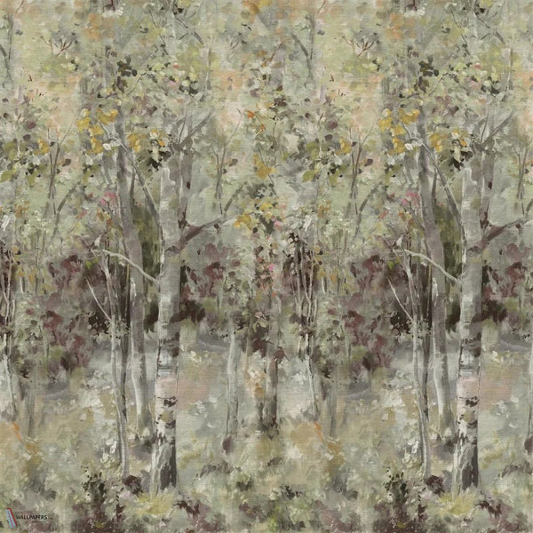 Bois De Bouleau Grasscloth Scene 2 papel pintado en Sepia de Designers Guild