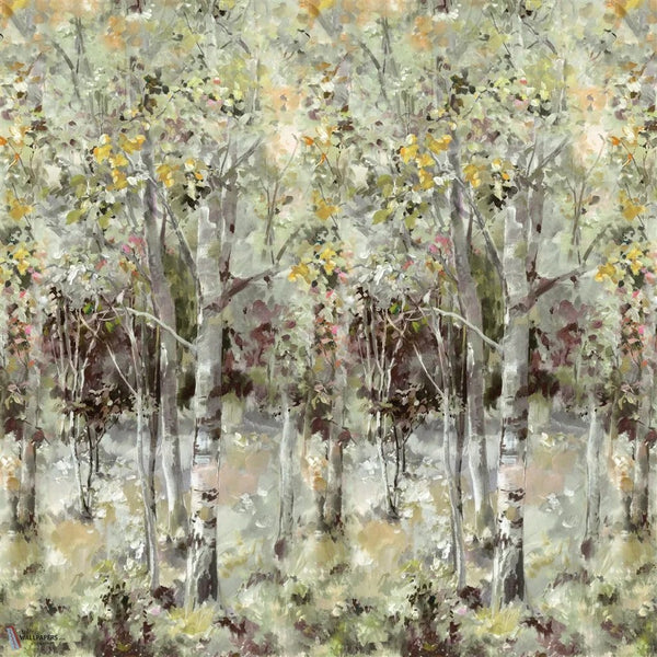 Bois De Bouleau Scene 2 papel pintado en Sepia de Designers Guild