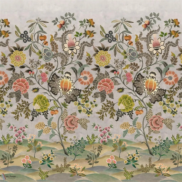 Brocart Decoratif papel pintado en Sepia de Designers Guild