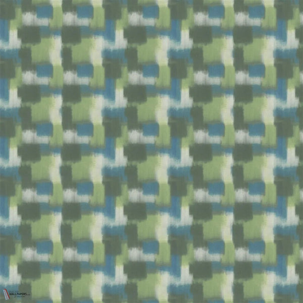 Carres Ombres papel pintado en Moss de Designers Guild