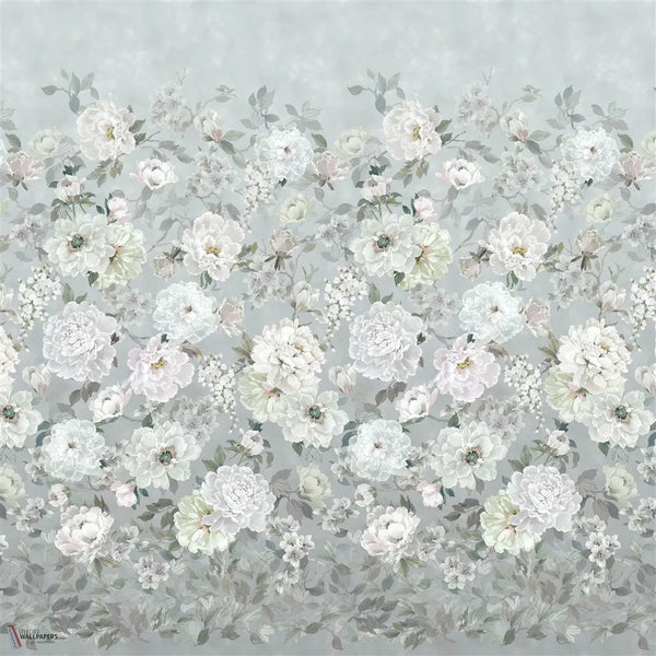 Fleur Blanche papel pintado en Platinum de Designers Guild