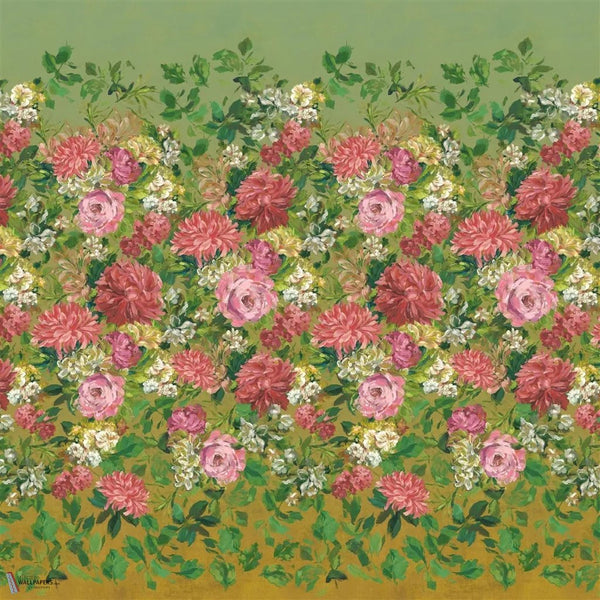 Fleur D Artistes papel pintado en Terracotta de Designers Guild