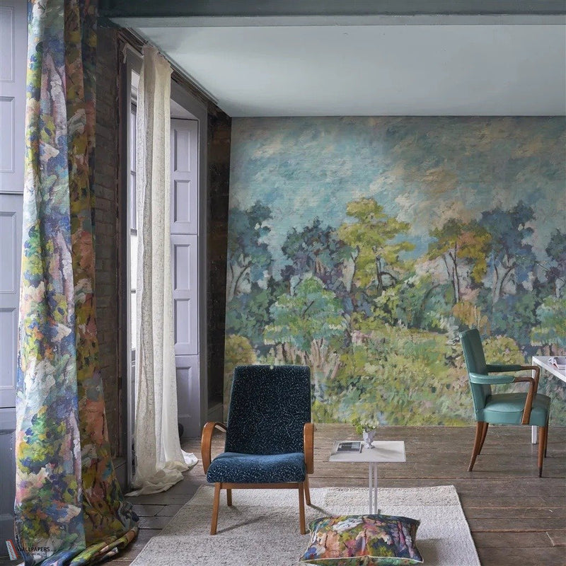 Foret Impressionniste Grasscloth papel pintado de Designers Guild sfeerbeeld
