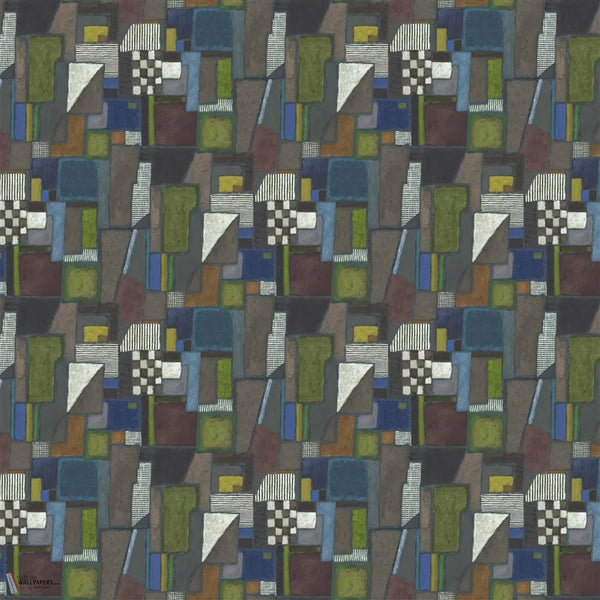 Raku Patchwork wallpaper in Chocolate by Designers Guild