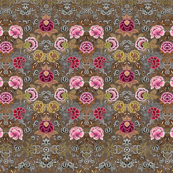 Rose De Damas papel pintado en Cranberry de Designers Guild