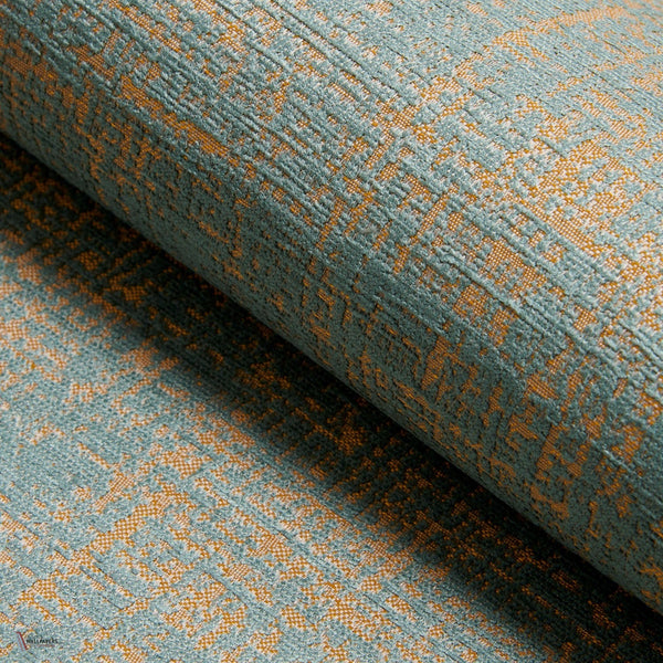 Boogy Woogie behang in Blue Chenille van Dutch Walltextile Company