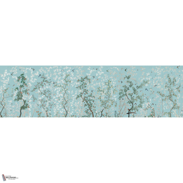 Eastern Eden behang in Turquoise van Iksel