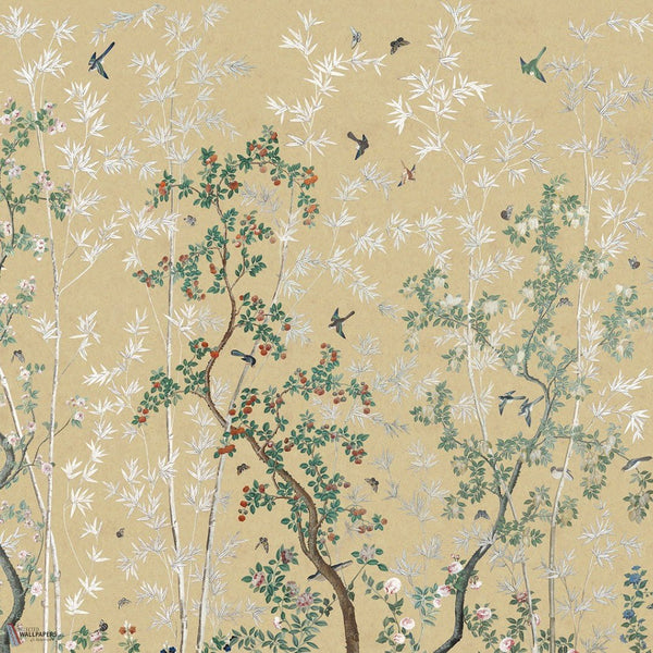 Eastern Eden behang van Iksel — Yellow, detail