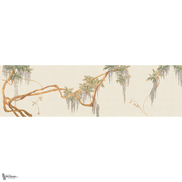 Edo Wisteria behang in Bone van Iksel