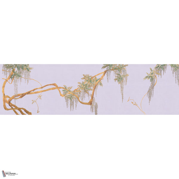 Edo Wisteria behang in Lilac Mauvre van Iksel