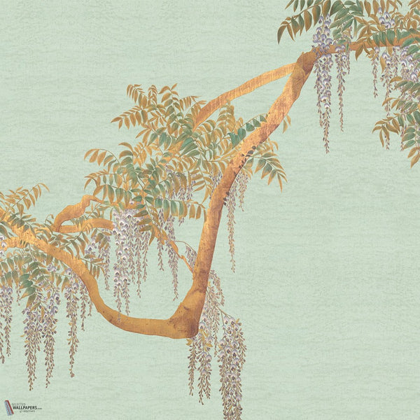 Edo Wisteria behang van Iksel — Celery, detail