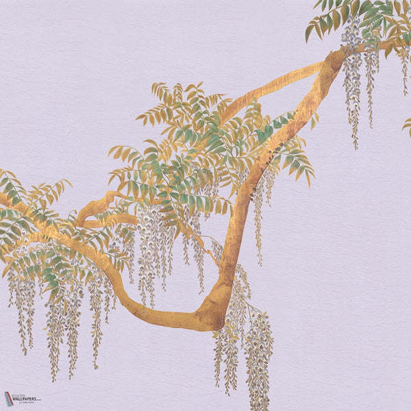 Edo Wisteria behang van Iksel — Lilac Mauvre, detail