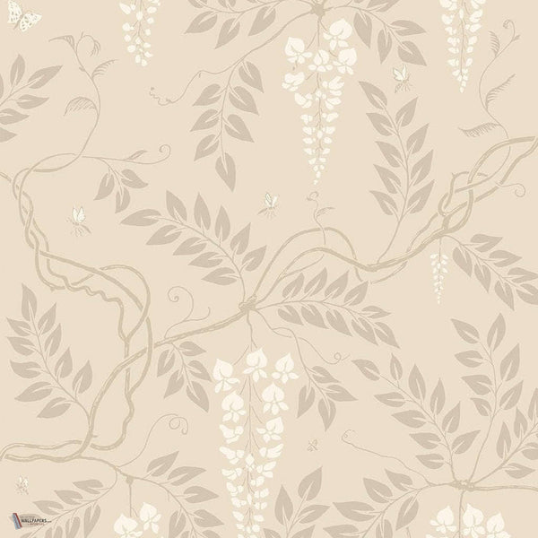 Egerton behang in Chalk on Oat van Cole & Son