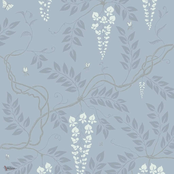 Egerton behang in Chalk on Silver Birch van Cole & Son