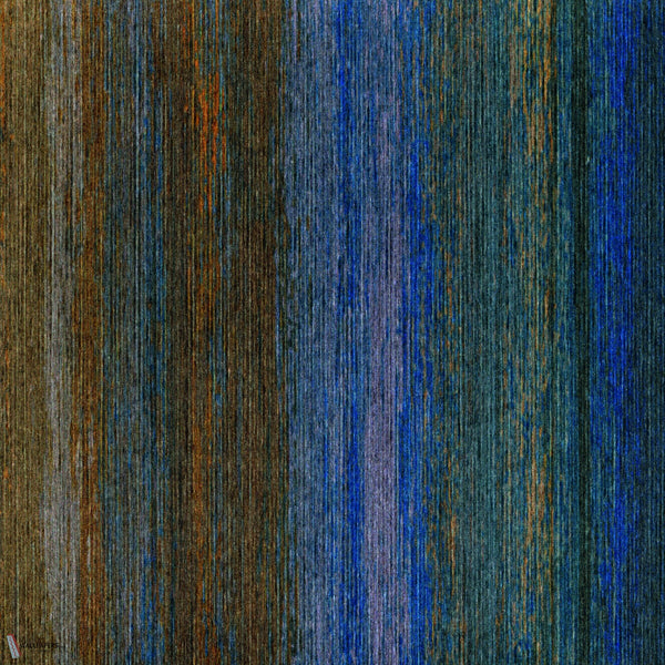 Cannelure wallpaper in Bois d'Azur by Elitis