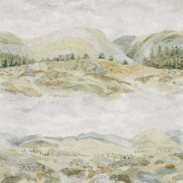Elysian wallpaper in Sage Grey van Sanderson