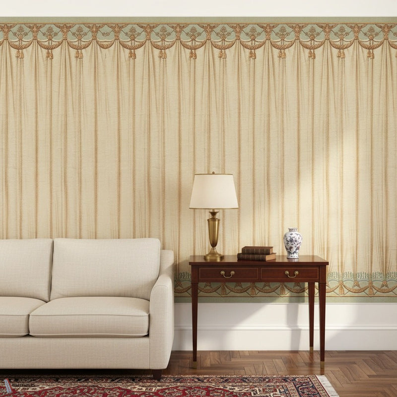 Empire Curtain wallpaper by Iksel — styled in a classic interior