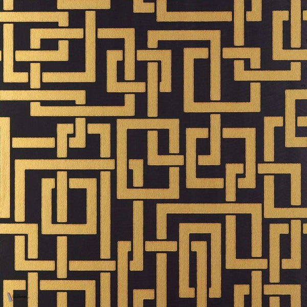 Enigma behang in Black Gold van Farrow & Ball