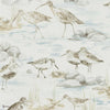 Estuary Birds wallpaper in Blue/Grey van Sanderson
