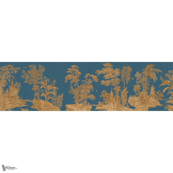 Exotic Chinoiserie behang in Azure van Iksel